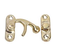 Aramox Fermoir Loquet 30 Pièces Crochet de Loquet en Fer avec Vis, 3.2x2.8 Cm Gauche Droite en Option pour Boîte à Bijoux Boîte à Outils Portes d'armoire (crochet droit jaune)