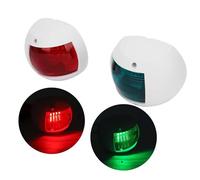 Aramox Feu de signalisation de navigation, paire de lampe de signalisation sphérique rouge vert LED feu de navigation étanche pour bateau DC12V-24V 3W