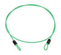 Aramox Fil de Verrouillage de Vélo en Acier, Fil de Boucle de sécurité Interne en Acier Externe en Plastique, Longueur de 100 Cm pour Vélos, Scooters et Moteurs (GREEN)