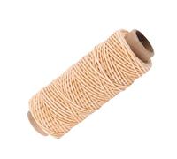 Aramox Filetage en Cuir ciré de 1 Mm, Cordon Plat de 50 M pour l'artisanat en Cuir, Couture, Réparation de Stores, Rideaux, Jardinage avec une Touche Confortable (Couleur d'origine)