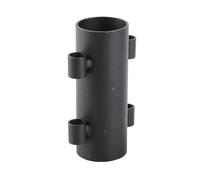 Aramox Fixateur de Poteau d'auvent, Support de Poteau de Tente en Métal avec Double Trou Latéral pour Le Camping en Plein Air, Utilisation de Parapluie et de Parasol