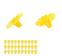 Aramox Fleurs de Rechange pour Mangeoire à Colibris, Ports d'alimentation en Plastique Durable avec des Couleurs Vives pour Les Jardins Extérieurs et Les Amateurs d'oiseaux (Yellow)