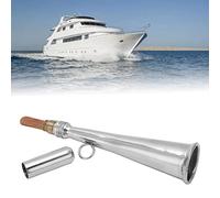 Aramox Fog Horn Corne de Brume pour Bateau, Klaxon à Air Manuel pour Bateau, Corne de Brume en Acier Inoxydable Portable, Sifflet de Signal Fort pour Secours D'urgence