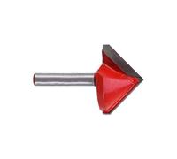 Aramox Fraise à Chanfreiner 90 Degrés, Queue de 6 Mm, Coupe en V | Mèche de gravure en alliage solide à Double tranchant, diamètres de coupe de 8 à 32mm, lettrage acrylique MDF PVC,