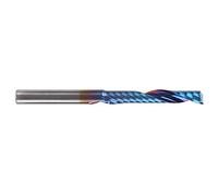 Aramox Fraise en Spirale en Acier au Tungstène, Mèche de Routeur CNC Unique 4x25x50, Revêtement Bleu, élimination Rapide des Copeaux, Coupe pour les Utilisateurs de Fraisage de Routage CNC