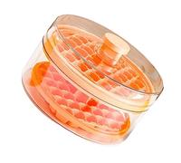 Aramox Glacière Ronde Double Couche ABS PET PP Bacs à Glaçons Grande capacité avec Couvercle Anti-poussière Machine à Glaçons Empilable à Dégagement Facile pour Boissons, Jus de café, Cocktails