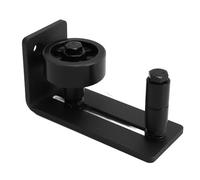 Aramox Guide de Plancher de Porte de Grange Coulissante en Acier au Carbone de qualité Supérieure, Rouleau Réglable, Rouleau de Séjour Inférieur Affleurant, Design élégant pour Portes de Grange Noir