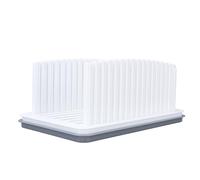 Aramox Guides de Coupe de Pain, Largeur Réglable, Pliables, Compacts, avec Plateau Ramasse-miettes, Coupe-pain pour Pains, Bagels et Gâteaux Faits Maison