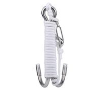 Aramox Hook Drift Dive Hook Caving Crochet Double Acier Inoxydable avec Ligne pour Les Photographes de Plongée en Grotte (White)