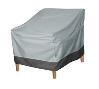 Aramox Housse de Chaise de Patio, Revêtement argenté Résistant à L'eau, Housse de Mobilier D'extérieur pour Pelouse et Jardin, Matériau en Tissu Oxford (Gris Noir 190T)