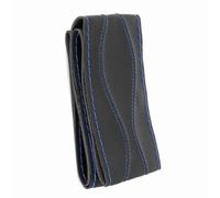 Aramox Housse de Volant en Cuir, Cousue à la Main, Prise Confortable, Ajustement Universel de 15 Pouces pour Voitures et Camions (Bleu noir)