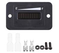 Aramox Indicateur de Jauge de Carburant de Batterie Indicateur de Batterie LED en Plastique 12 V 24 V Affichage à 10 Segments Fonction de Mémoire d'avertissement Faible pour Moniteur de de (B003-36F)