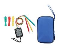 Aramox Indicateur de Phase Numérique, Conception Légère, Indicateur LED Transparent et Buzzer, Sac de Transport pour la portabilité, Clips Sûrs pour Les Connexions avec Un Long Service de Service