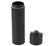 Aramox Inhalter de la Capsule de Voyage en Métal, Boîtier de Porte-clés étanche avec 3 Sujets Distincts, Organisateur de Vitamines Portables pour les Activités de Plein Air (BLACK)