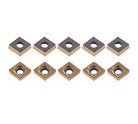 Aramox Inserts de Pointes en Carbure CNC, Outil de Coupe de Précision pour l'usinage de l'acier avec un Dégagement de 80 Degrés, Ensemble de 10 Pièces pour le Travail des Métaux