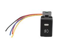 Aramox Interrupteur à Bouton-poussoir avec Indicateur LED Bleu, 4 Pôles, 12V, étanche, pour Phare Antibrouillard, utilisé pour les Feux Antibrouillard