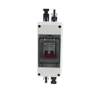 Aramox Interrupteur de Déconnexion Photovoltaïque, Interrupteur de Déconnexion Solaire DC en Polycarbonate ABS 500 V IP65 avec Disjoncteur, Couvercle Transparent, Sortie d'entrée 1 Chaîne pour (16A)