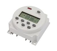 Aramox Interrupteur de Minuterie Numérique Programmable, Commutateur de Relais de Temps usiné de Précision, Automatise les Appareils électriques avec une Gamme 1 à 168h pour les Lampadaires et (12VDC)