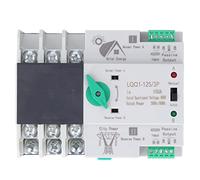 Aramox Interrupteur de Transmission Automatique Commutateur Rapide Interrupteur de Transfert à Double Puissance pour Les Usines et Les Centres Commerciaux Couverture PC Silver 3P 100A Électricité