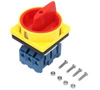 Aramox Interrupteur Triphasé Sectionneur Contacur Triphasé Disjoncteur de 25 A, 3 Pôles, 2 Positions, Interrupteur Marche/arrêt, Applicable aux Machines-outils, Machines, Produits Chimiques, Textiles,