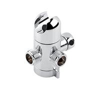 Aramox Inverseur de Bras de Douche à 3 Voies avec Support de Pomme de Douche à Main Placage chromé Multicouche Accessoire de Remplacement Facile à Installer pour Salle de Bain à