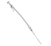 Aramox Jauge de Niveau D' Flexible, 19,6 Pouces 50cm en Acier Inoxydable pour Moteur V8 Big Block 396 427 454 496 502 1965-1990 (Silver)