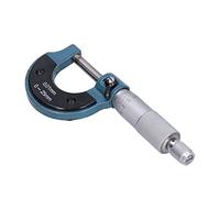 Aramox Jauge Micrométrique, Micromètre Externe en Acier Inoxydable 25-50 Mm, Outil de Mesure d'épaisseur de Haute Précision avec clé, Boîte en Plastique pour Usines de Machines (0-25mm)