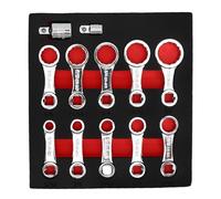 Aramox Jeu de 12 Clés à Ergots à Fourche avec Adaptateurs, Jeu D'extensions 12 Points SAE de 3/8", en Acier Chrome Vanadium, Tailles de 5/16" à 7/8", Comprend 2 Adaptateurs et Boîte de