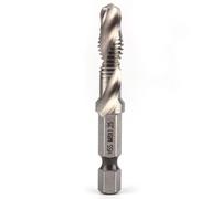 Aramox Jeu de Forets et Tarauds M8 HSS, Tige Anti-hexagonale Haute dureté avec Point de Centrage Automatique pour les Projets en Métaux Mous