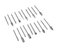 Aramox Jeu de Limes Rotatives, Fraises en Acier au Tungstène, Tige de 20 Pièces de 1/8 Pouces, Idéales pour la Sculpture et le Meulage de la Pierre en Bois et en Métal