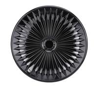 Aramox Jeu D'Enjoliveurs Universels de 17 Pouces, 4 Pièces, Enjoliveurs de Roues en Plastique ABS pour la Plupart des Voitures, Camions SUV (Black)