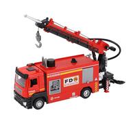 Aramox Jouet de Camion de Pompier échelle, Fonction de Pulvérisation d'eau Réaliste pour Enfants et Adultes, Collectionneurs, Taille en Alliage Plastique