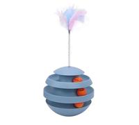 Aramox Jouet Interactif pour Chat, Plateau Tournant, Conception Stable à 360 Degrés, Améliore la vitalité de L'animal, Jouet en Boule Circulaire pour Les Jeux en Intérieur (Blue #12)