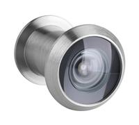 Aramox Judas de Porte en Verre Optique Grand Angle de 220 Degrés avec Couvercle de confidentialité Rotatif Robuste, Vue Claire pour les Portes D'hôtel, de Bureau à Domicile (Fil d'argent)