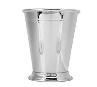 Aramox Julep Cup Tasse Julep à la Menthe en Acier Inoxydable avec Motif perlé à Base Large, Tasse à Cocktail Rétro de 6,6 Oz pour les Barmans à Domicile, les Boissons de Fête et les Boissons Mixtes