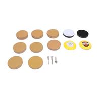 Aramox Kit Complet de Polissage de Disque de Ponçage doré de 3 Pouces avec Coussinet Arrière Flexible pour Verre de Douche