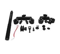 Aramox Kit de Bâton de Selfie de Moto, avec 5 Segments Rétractables, Système à Double Pince, Bras Métalliques et Bâton de Selfie dissimulé