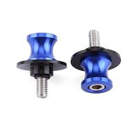Aramox Kit de Bobines de Bras Oscillants Moto CNC, 2 Pièces, 6/8/10 mm, Béquille Arrière, Bleu