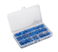 Aramox Kit de Bornier à Vis, Matériau en Cuivre, Pas de 5 Mm, 80 Connecteurs PCB 2 3 4 Broches pour Projets électroniques de Bricolage