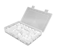 Aramox Kit de Cache-écrous Hexagonaux Couvercles en Plastique Blanc 160 Pièces M4 M5 M6 M8 M10 Vis à Dôme pour Machines de Meubles Fixations Extérieures 6 Tailles Boîte de Rangement