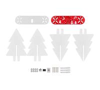 Aramox Kit de Circuit d'arbre de Noël à Monter Soi-même Kit de Circuit Flash LED en PVC Acrylique Ornement de Bureau 3D avec 7 Effets de dégradé de Couleur Alimentation USB pour Les Amateurs (Rouge)