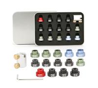 Aramox Kit de Comparateur Universel, Outil de Mesure d'écart, Fournitures de Rechargement en Alliage d'aluminium pour Mesure de Haute Précision de Calibre 17 à 45