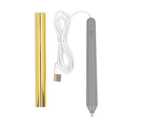 Aramox Kit de Démarrage de Papier Plume de Papier d'aluminium, Matériau ABS avec Astuce Ultra-fin, 4 Conseils pour la Fabrication de Cartes Scrapbooking Drawing Calligraphie (GOLD)