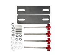 Aramox Kit de Montage de Planche de Traction, Supports de Montage de Piste de Récupération Réglables en Acier, Broches M10x155, Convient aux Planches de 4,72 à 6,69 Pouces pour Galerie de Toit, Lit