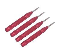 Aramox Kit de Poinçon Central en Acier à Large Application, 4 Pièces de 5 Pouces en Acier Rapide, Matériau Antirouille pour le Travail Industriel, Conception Légère et Portable pour un Travail