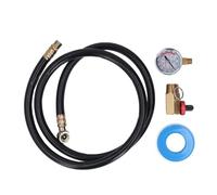 Aramox Kit de Réparation de Réservoir D'air avec Manomètre de Pression 0-200PSI, Tuyau D'air en PVC, Manifold en Laiton, Kit de Réparation de Réservoir D'air avec Bouton en Alliage
