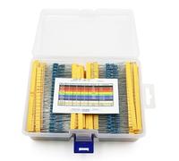 Aramox Kit de Résistance 2600PCS, Film Métallique 1 / 4W avec une Tolérance à 1%, Idéal pour les Projets électroniques et l'équipement de Communication (Sac emballé)
