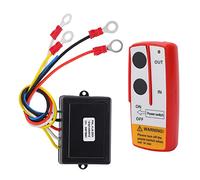 Aramox Kit de télécommande de treuil sans fil universel pour treuil, kit de commutateur de télécommande sans fil avec récepteur 12 V 24 V pour camion ATV SUV (rouge)