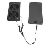 Aramox Kit de Ventilateur D'extraction à énergie Solaire à Haut Débit D'air, pour Poulailler de Maison D'animaux Domestiques, Panneau ABS 10W