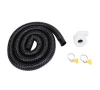 Aramox Kit d'installation de Cale de Bateau Kit de Plomberie de Tuyau de Cale EVA PE 2 M X 29 Mm pour Pompe de 1100 GPH avec Coude à 90 Degrés 2 Pinces pour Yachts Bateaux Drainage Marin (WHITE)